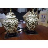 Pair Chinese ceramic table lamps