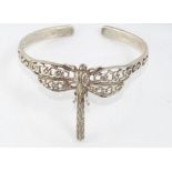 Silver (925) dragonfly cuff