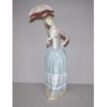 Lladro Woman with umbrella figure