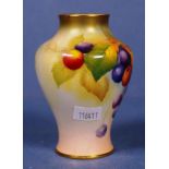 Royal Worcester handpainted signed vase