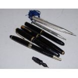 Three various vintage fountain pens