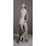 Lladro girl tennis player figurine