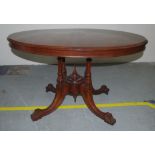 Edwardian oval dining table