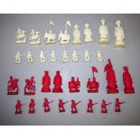 Antique Chinese ivory chess set
