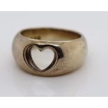 Vintage Georg Jensen silver heart ring