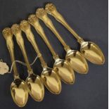 Set six George IV sterling silver teaspoons