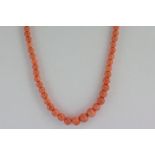 Coral bead necklace