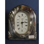 Silver framed desk clock