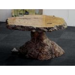 Australian burl & slab hardwood coffee table