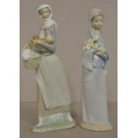 Two various Lladro standing figures