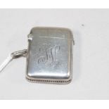 George V sterling silver vesta