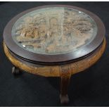 Ornately carved Chinese coffee table