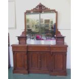 Late Victorian cedar breakfront sideboard