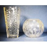 Large Webb & Corbett cut crystal vase
