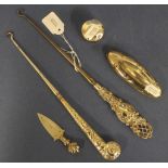 Five various silver lady's dressing table items