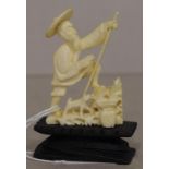 Vintage Chinese carved ivory figure