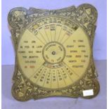 Vintage Indian brass perpetual calendar