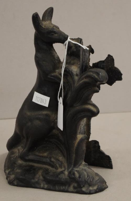 Cast iron kangaroo form door stop