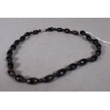 Chinese black bead necklace