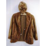 Vintage Hammerman brown mink jacket & matching hat