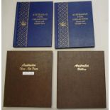 Four Australian coin collection albums