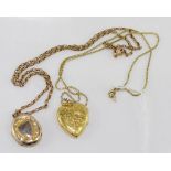 Two various antique gilt lockets