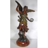 French spelter winged lady figurine