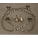 Georg Jensen stainless steel candelabra