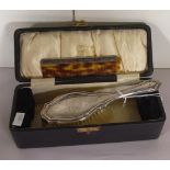 George V sterling silver child's hairbrush set