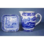 Copeland Spode blue & white water jug