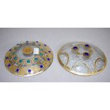 Two Peter Crisp Australian studio glass dishes