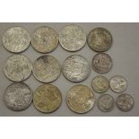 Nine 1966 Australian 50 cent coins