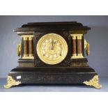 Vintage American wood cased mantle clock