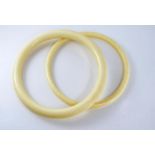 Two good vintage ivory bangles