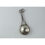 A Niels Erik From (Denmark) silver ball pendant