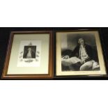Two various framed Captain Cook portraits