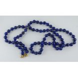 Long lapis lazuli necklace