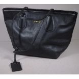 Coach black leather handbag