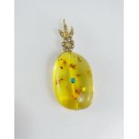 A Baltic amber pendant