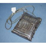 Oriental silver lady's shoulder bag