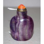 Chinese amethyst snuff bottle