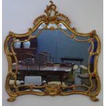 Large gilt framed wall mirror