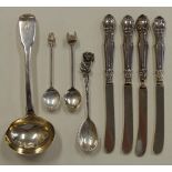 Quantity of silver flatware