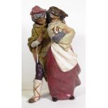 Lladro boy & girl figure with dog