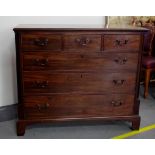 George III Scottish walnut chest of drawers