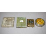 Four various vintage powder compacts