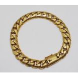 18ct yellow curb link gold bracelet