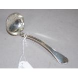 Victorian sterling silver sugar strainer spoon