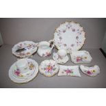 Sixteen pieces Royal Crown Derby posies ware