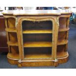 Victorian burr walnut credenza